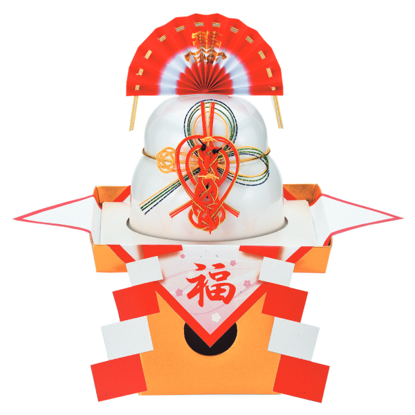 飾り付けの手間なし鏡餅8個入り | 前原製粉株式会社 義士