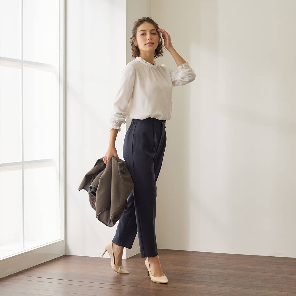 テーパード・裏起毛】ソフトタッチパンツ【SALE】 TZW71K :レディース