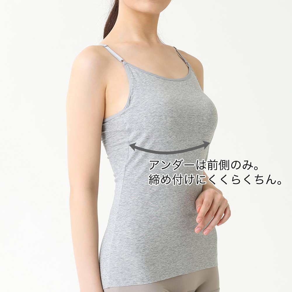 THE SHISHIKUI COTTON C キャミソール ブラック M THE SHISHIKUI