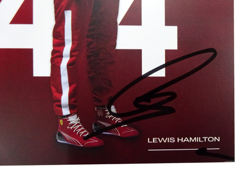 2025 L．ハミルトン HAMILTON フェラーリ FERRARI 直筆サイン入