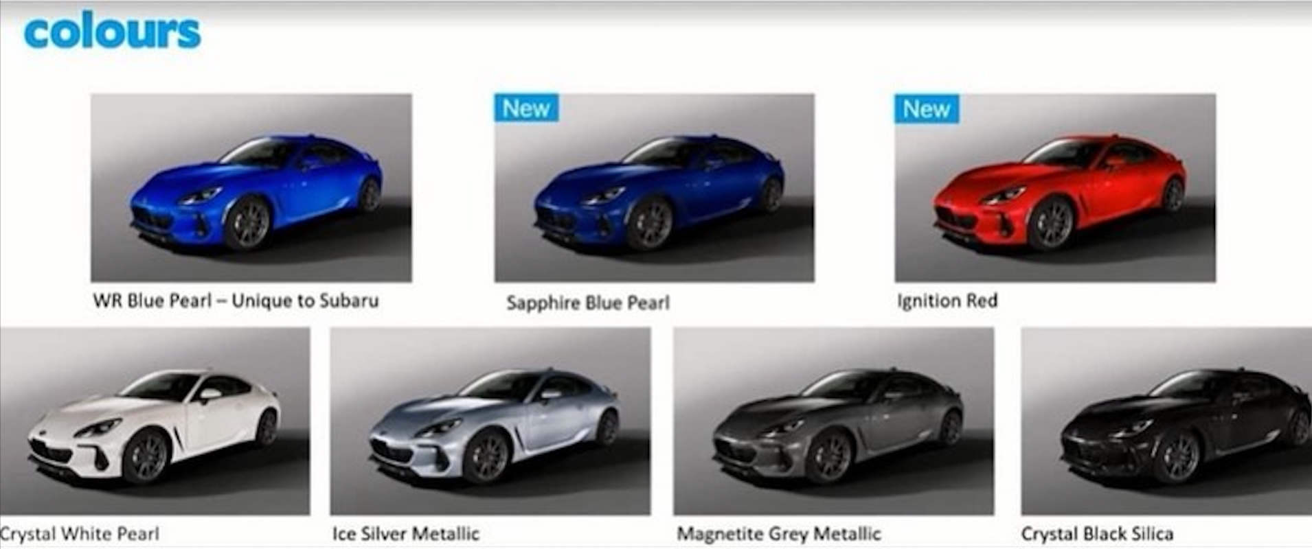 2022 Subaru BRZ Color Options Revealed | Toyota GR86 Forum - GT86