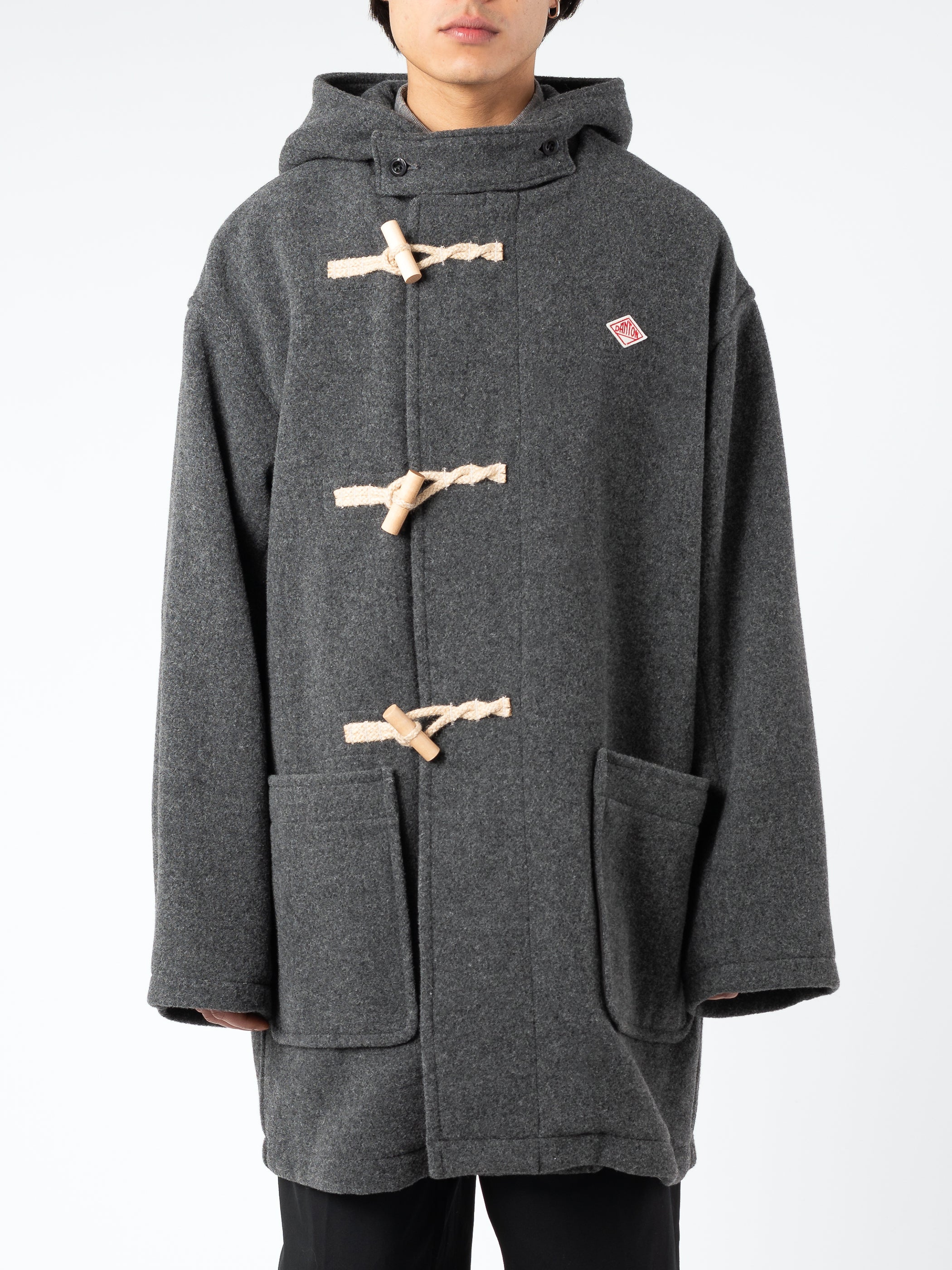 Danton - Wool Light Pile Duffle Coat in Medium Grey – gravitypope