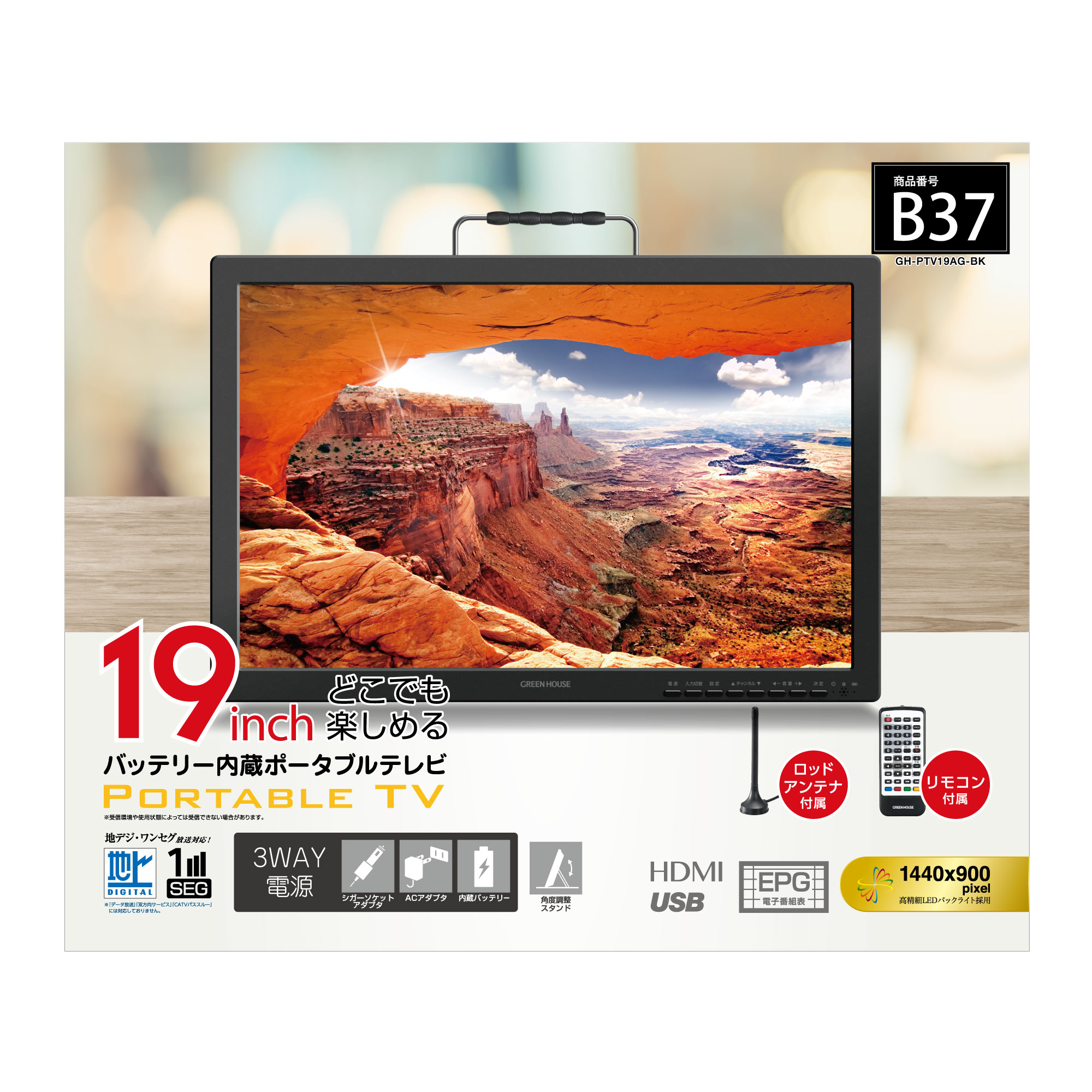 テレビ | GH-PTV19CAG-BK | GREEN HOUSE グリーンハウス