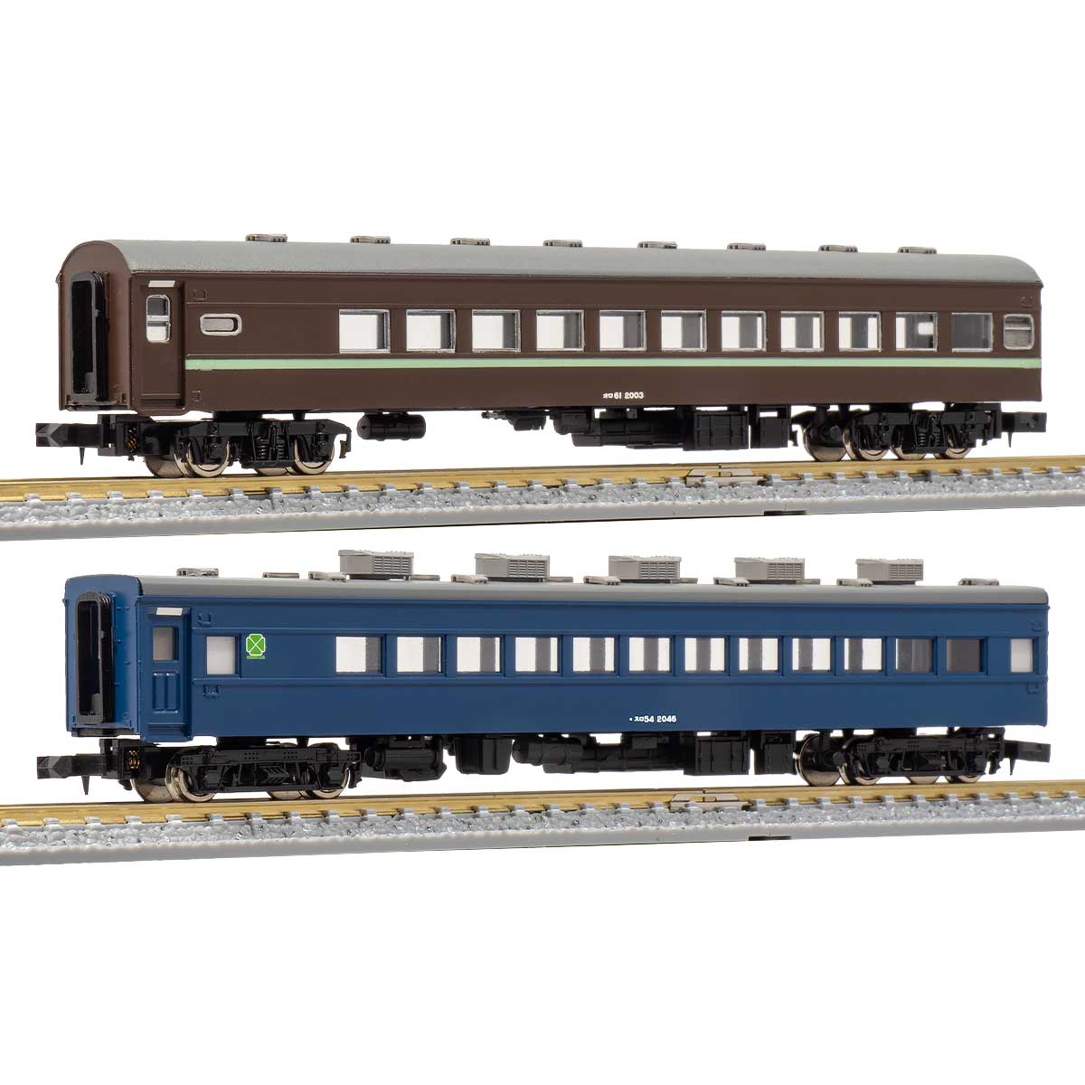 956＞オロ61＋スロ54形（冷房改造車）2両セット｜エコノミーキット｜N