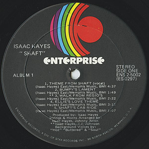 O.S.T. (Isaac Hayes) / Shaft (2LP) / Enterprise 1971 US盤 EX-/EX