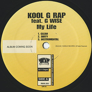 Kool G Rap / My Life (12inch) / Rawkus 2001 USオリジナル盤 EX-/EX