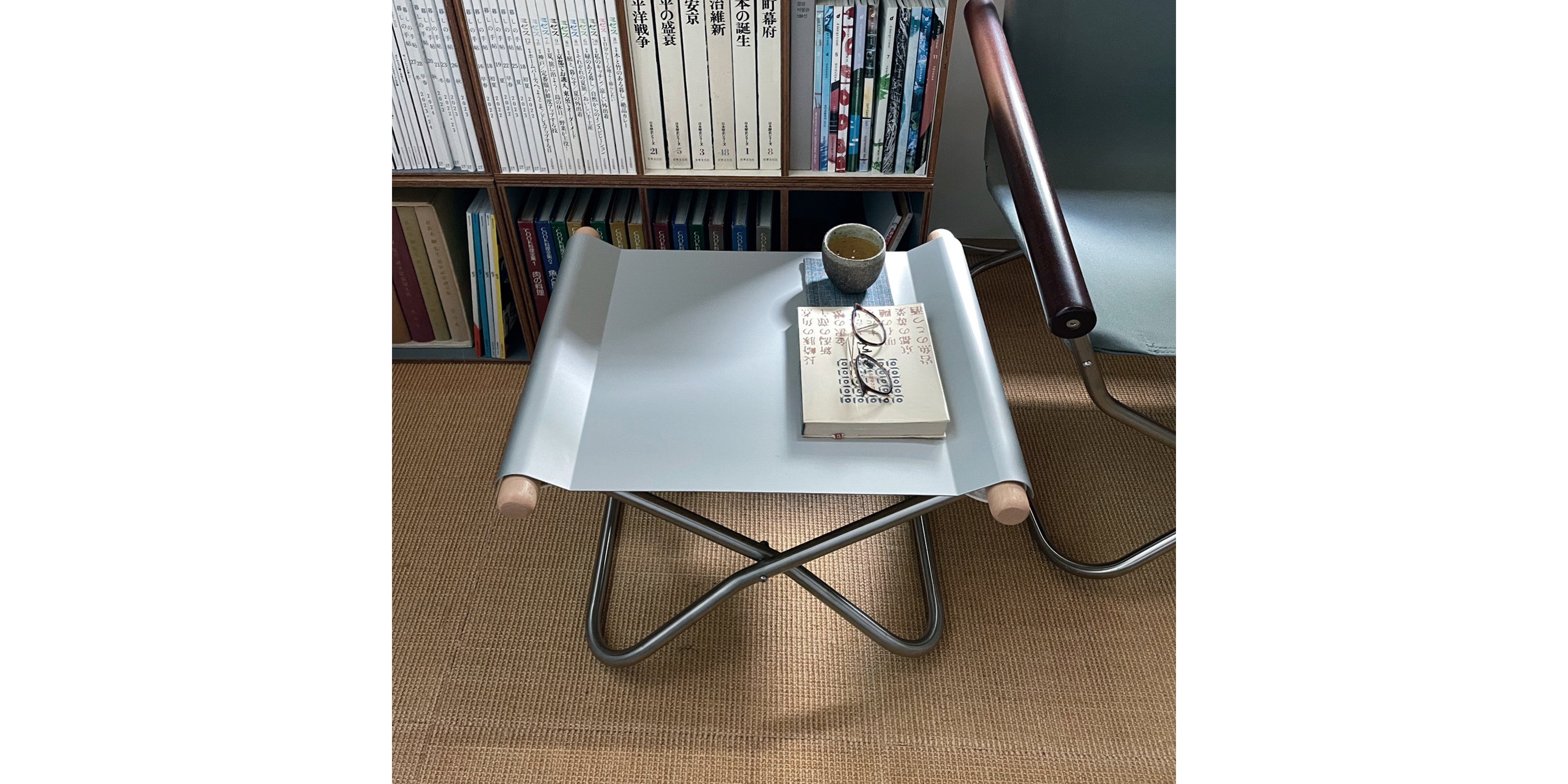 FIBER ART STUDIO クッションチェア ラウンド・グレーカーキ（カバー