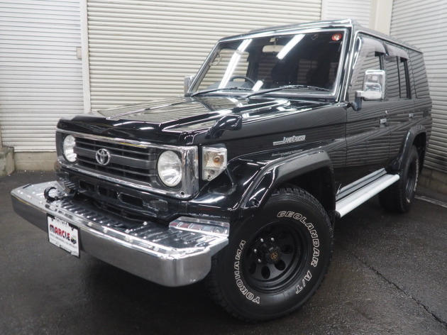 ランクル77ZX前後リーフ最終型！純正ブラック22.7万キロ！リフトアップ