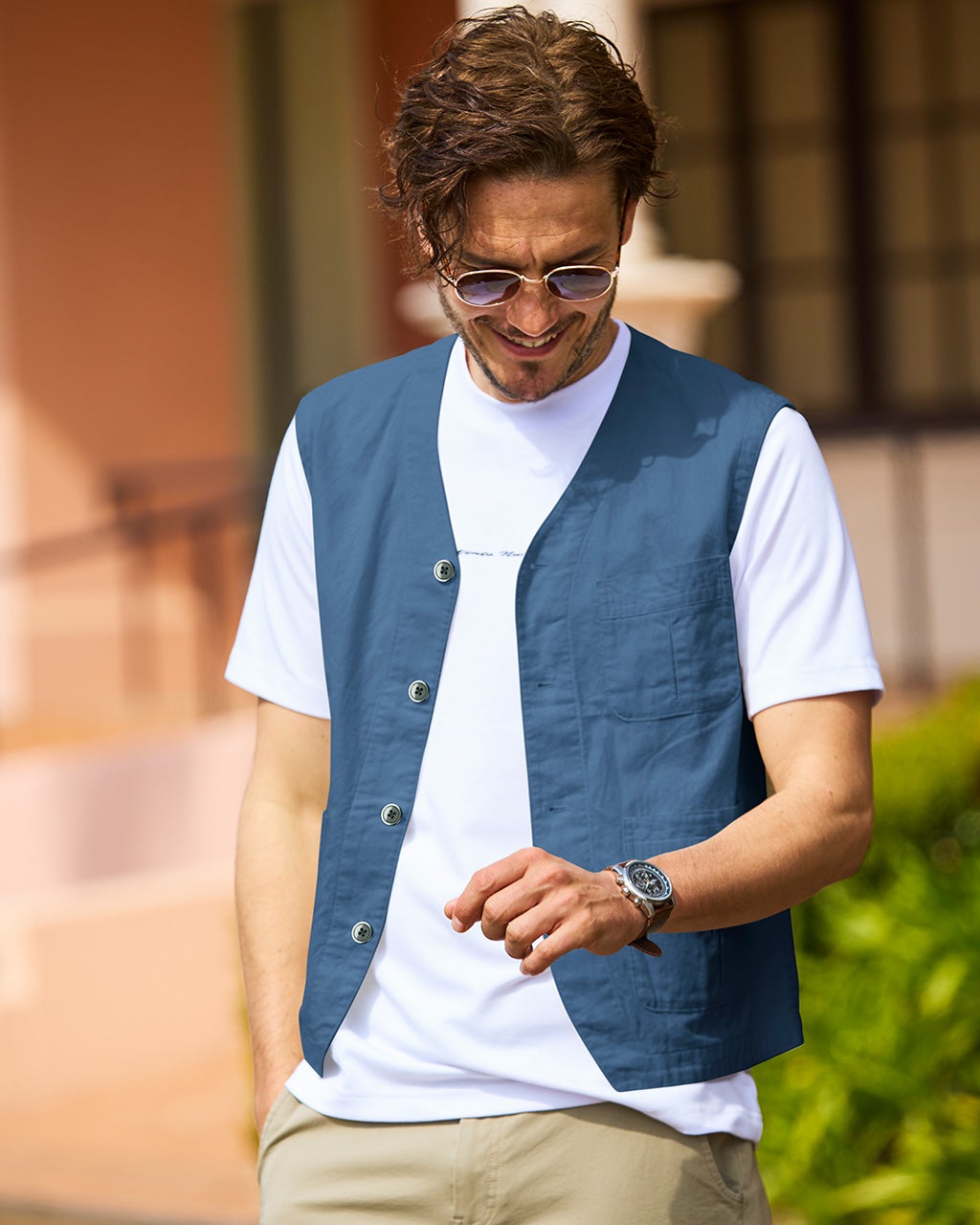 リネンコットンサマーベスト/DoCLASSE