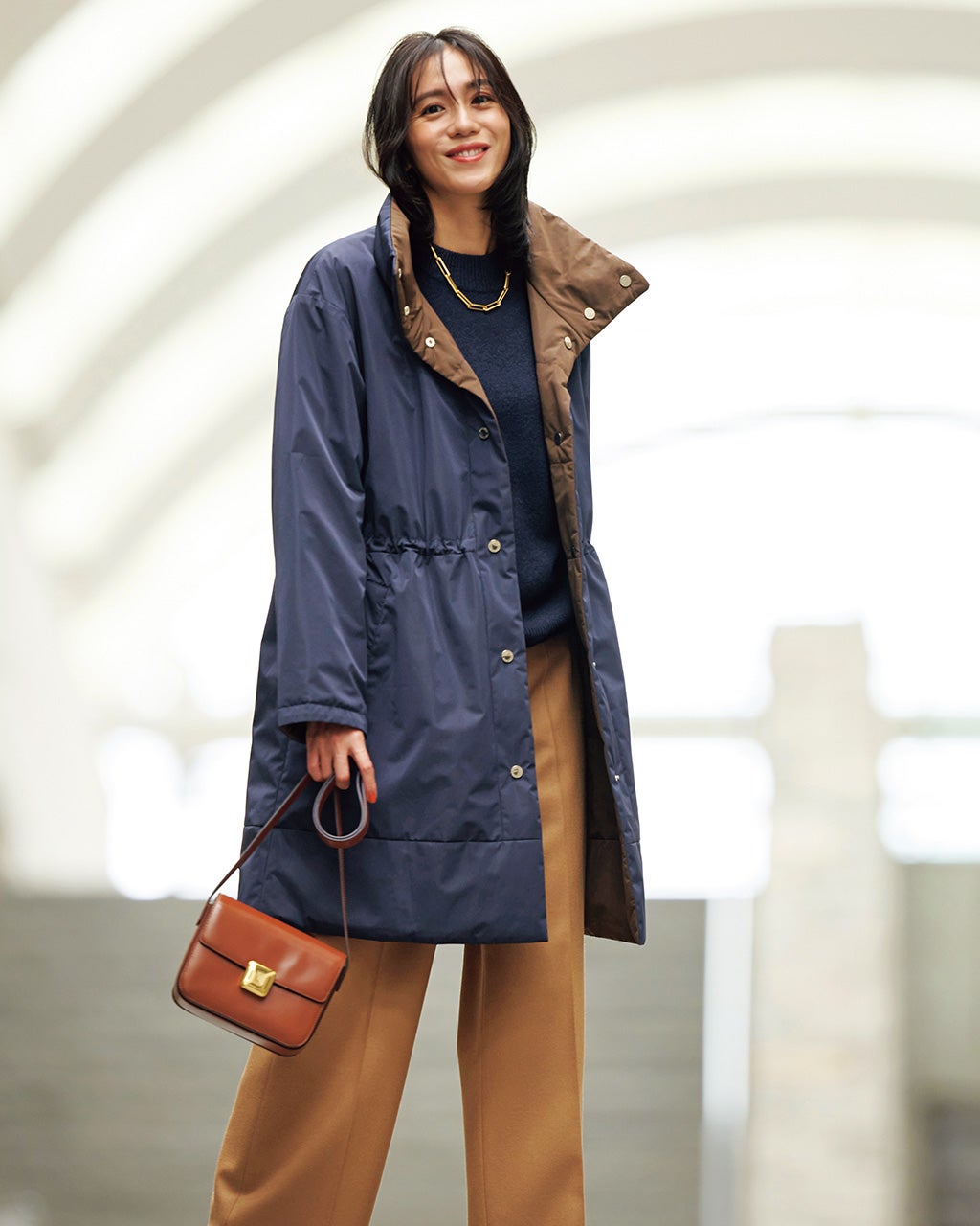 マジカルサーモ・リバーシブルタフタコート/DoCLASSE