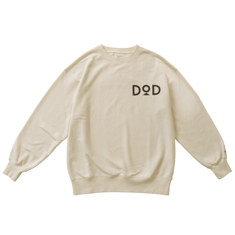 デカロゴスウェット（アイボリー/スミクロ） - DOD（ディーオーディー