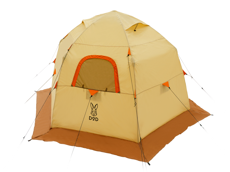 ワンタッチフィッシングテント（ライムグリーン・ベージュ 5人用） T5