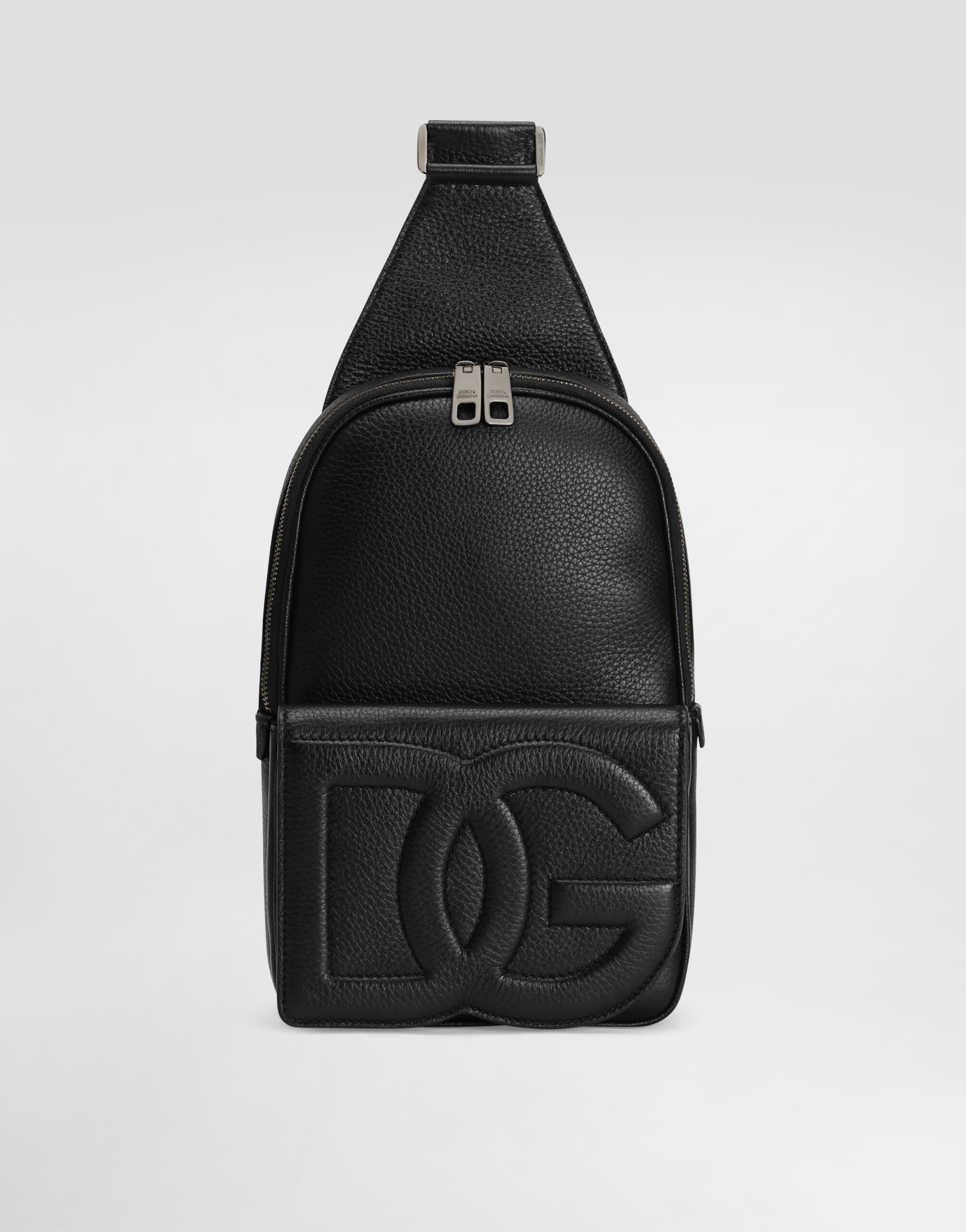 Deerskin backpack with strap in Black for Men | Dolce&Gabbana® US