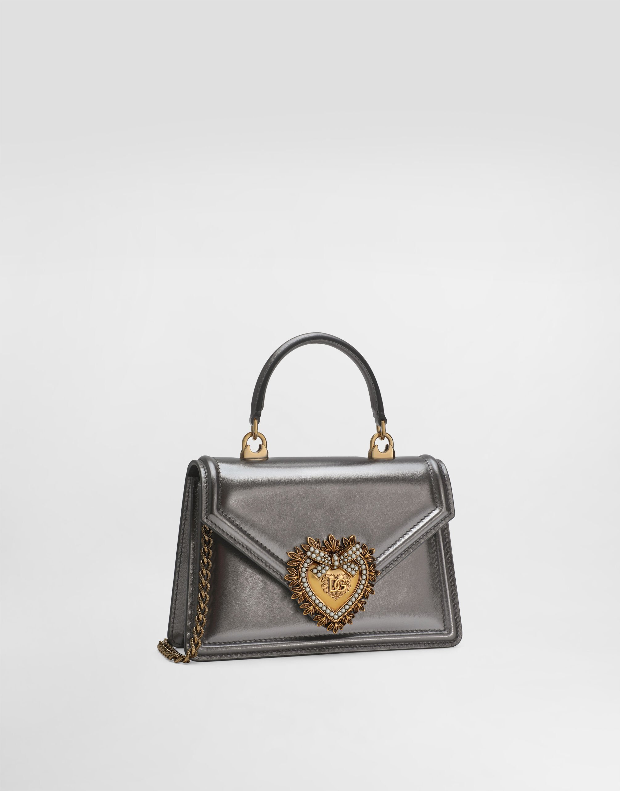 Small Devotion top-handle bag in Silver for Women | Dolce&Gabbana® US