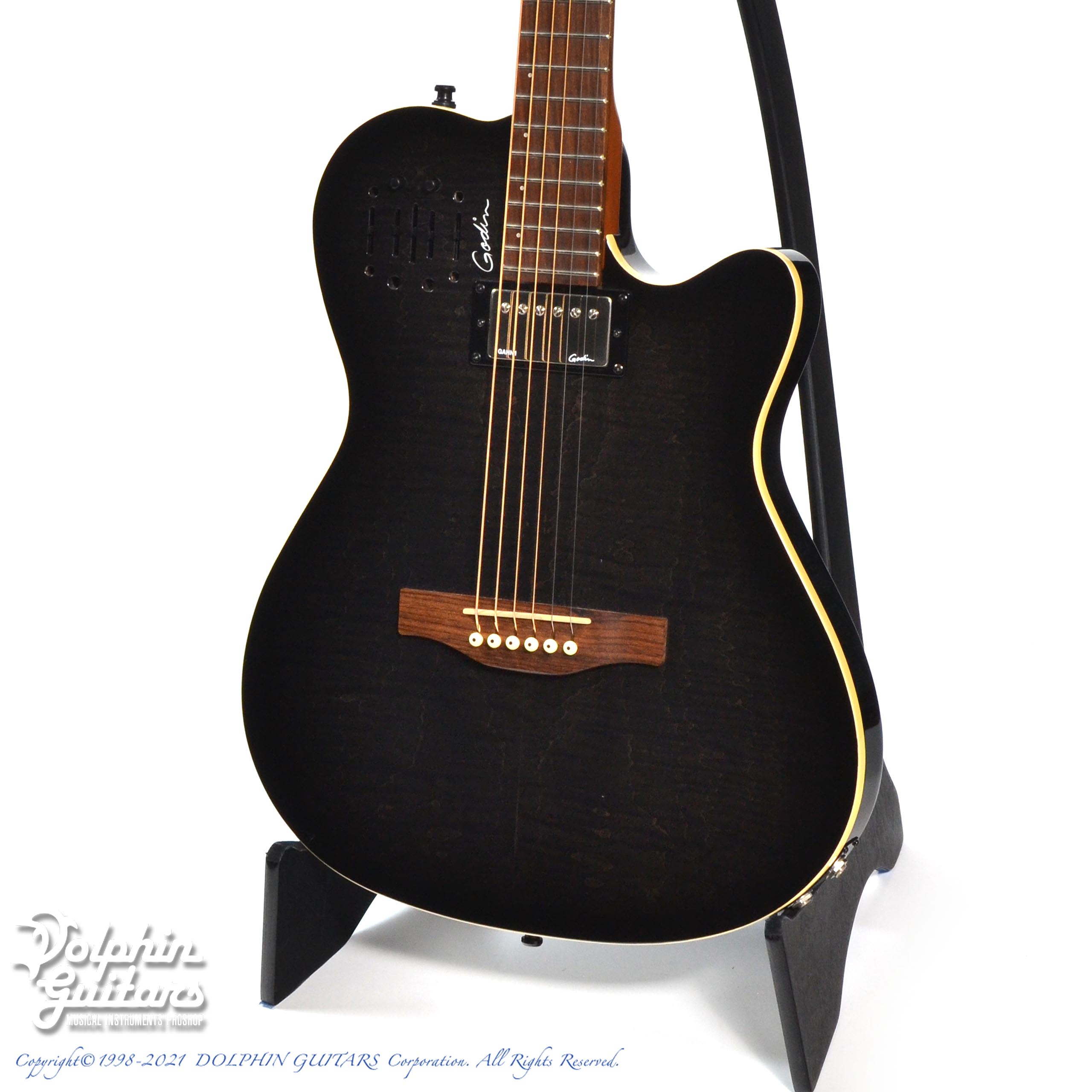 GODIN A6 Ultra Extreame Trans Black|ドルフィンギターズ
