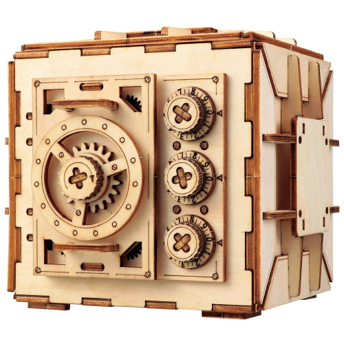 木製ダイヤル式金庫型貯金箱クラフトキット 58431 アーテック 工作用品