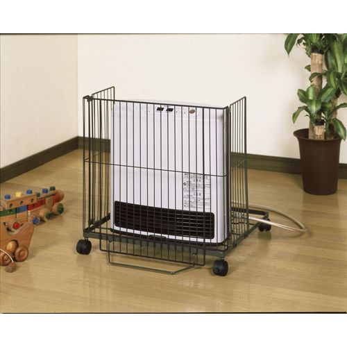 キャスター付ファンヒーターガード （約）幅53×奥行54×高52cm G-46SCGN