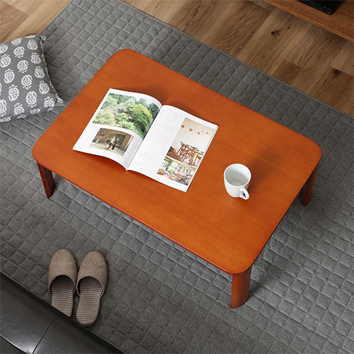 折脚ローテーブル KSM-9060 12841 不二貿易 木製テーブル ブラウン