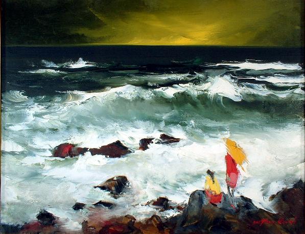 葛西四雄 津軽の初春（油彩10号）