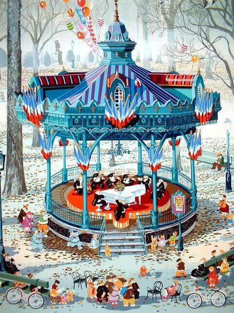 ヒロ・ヤマガタ「野外音楽会」アートポスター ヒロ・ヤマガタ「野外