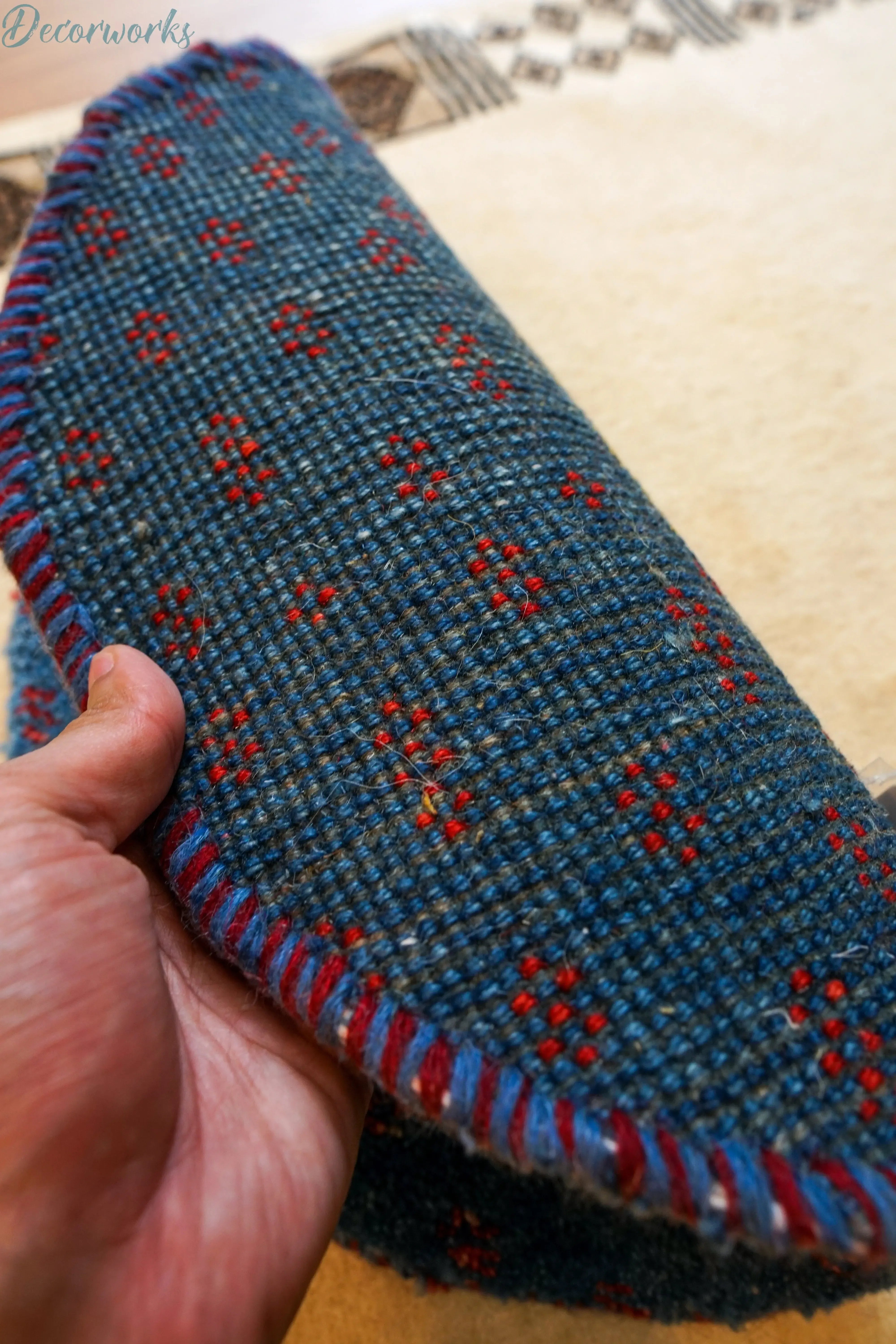 40×40cm ペルシャ絨毯 手織りギャッベ アマレ族 ギャベ - Decorworks