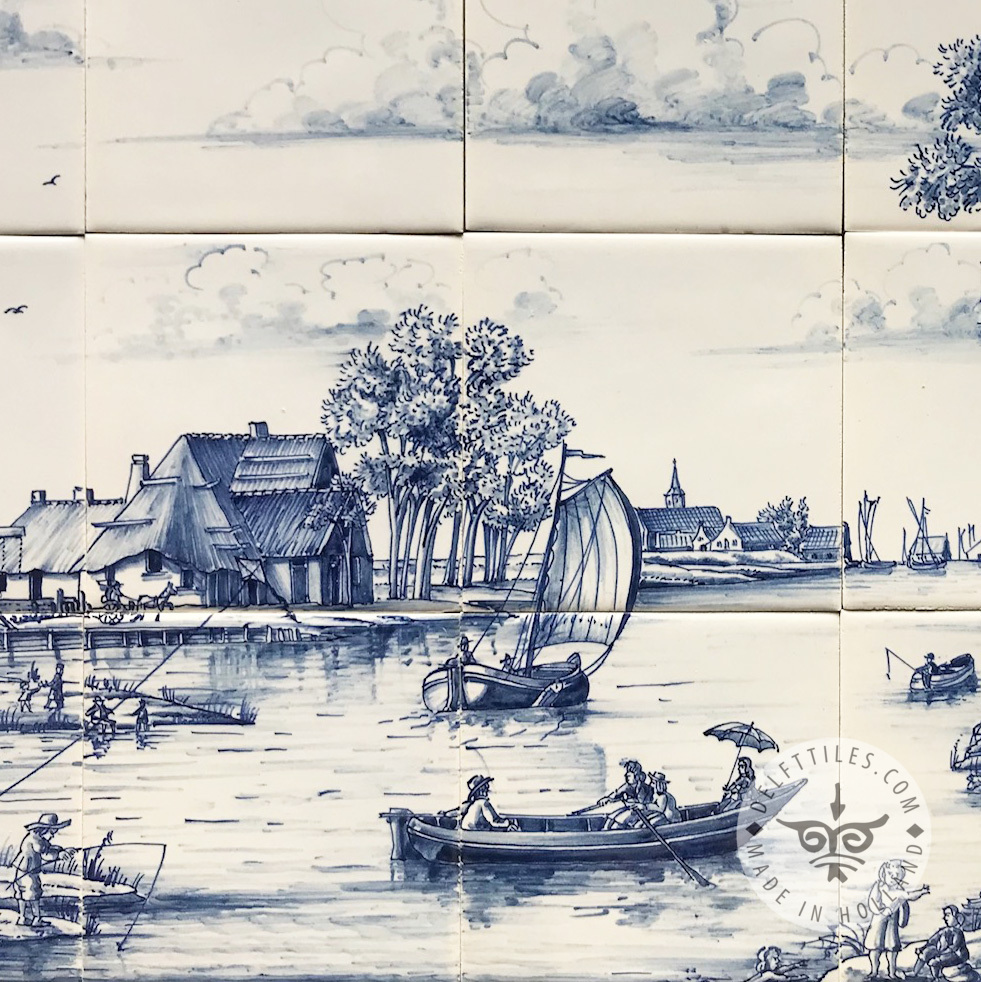 Summer Landscape tile Mural 6x4 tiles (L24b_B14) + Border 14