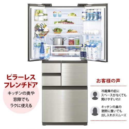 SHARP 大型冷蔵庫 大容量 502L 観音開き 6ドア SJ-F502E-S ヨドバシ