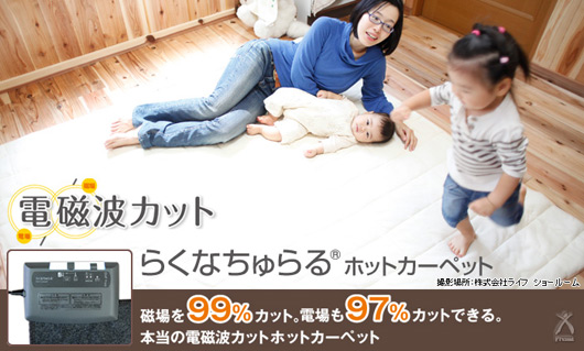 磁場も電場もカット「らくなちゅらるホットカーペット PHC-720