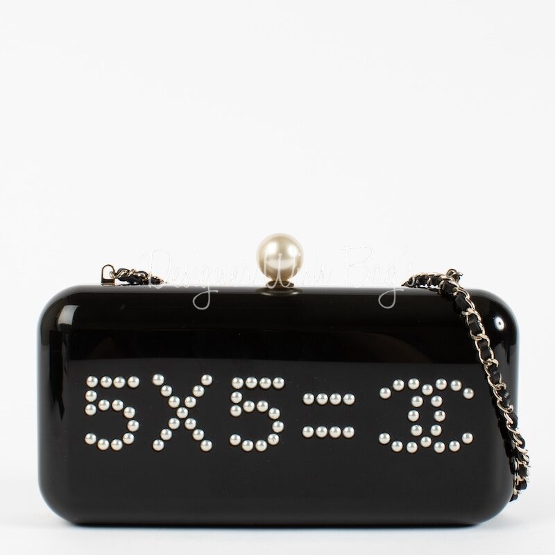 Chanel Votez Coco Black Plexiglass with pearls Minaudière