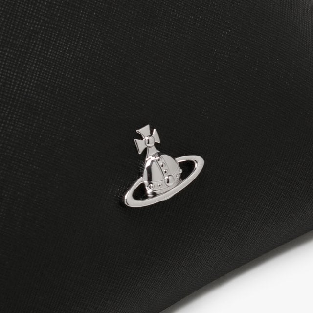 Vivienne Westwood Victoria Square Black Leather Cross-Body Bag