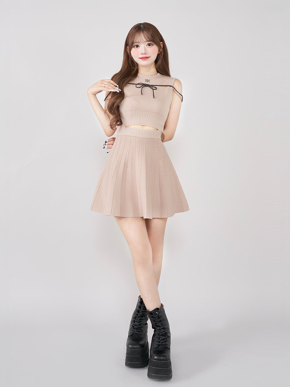 ウエストオープンストリングニットミニワンピース – Darich (ダーリッチ)