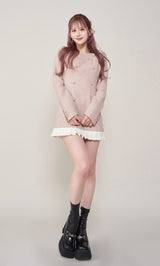 プリーツドッキングツイードミニワンピース – Darich (ダーリッチ)