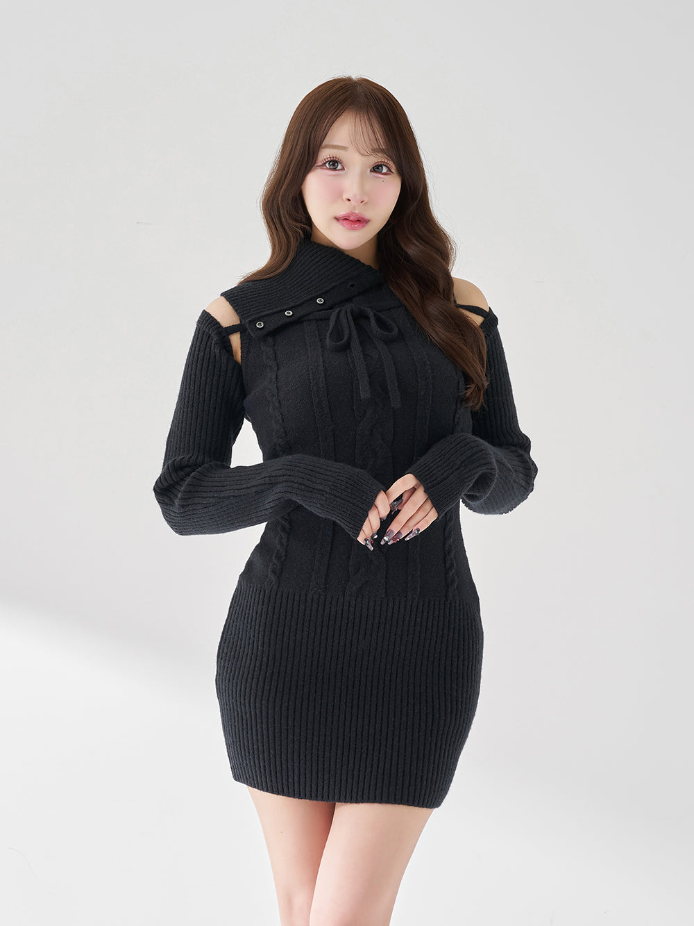 ドッキングミドルウエストニットミニワンピース – Darich (ダーリッチ)