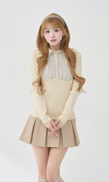 ネクタイシャツドッキングニットミニワンピース – Darich (ダーリッチ)