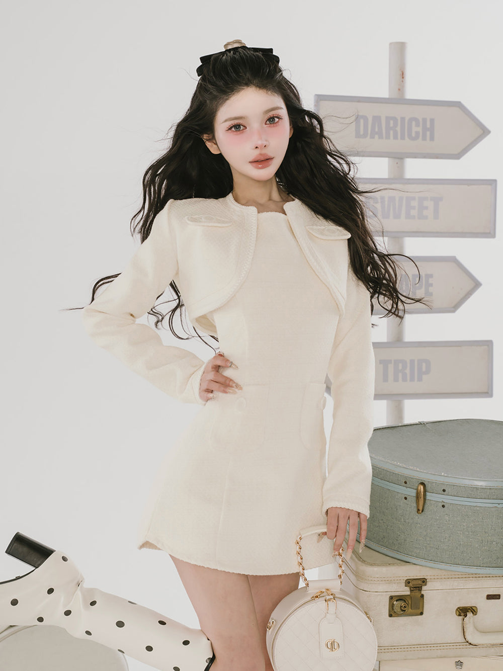 ツイードアンサンブルノースリミニワンピース – Darich (ダーリッチ)