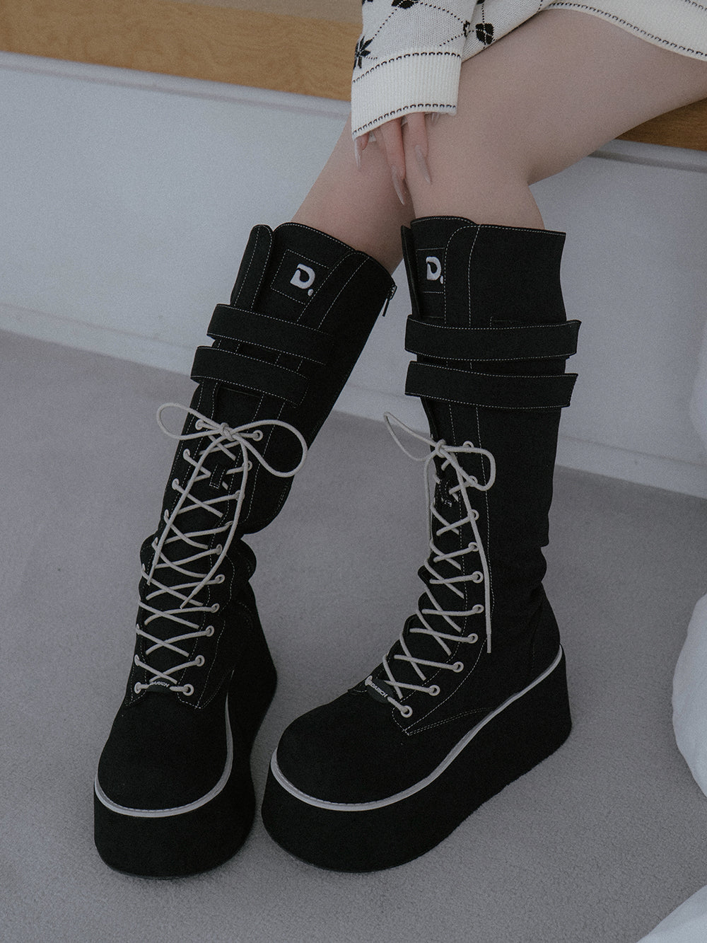 Dロゴボリュームステッチロングブーツ – Darich (ダーリッチ)