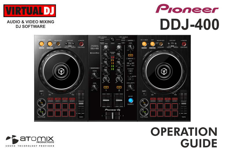 Pioneer DDJ 400 2-channel DJ controller for Rekordbox & Virt