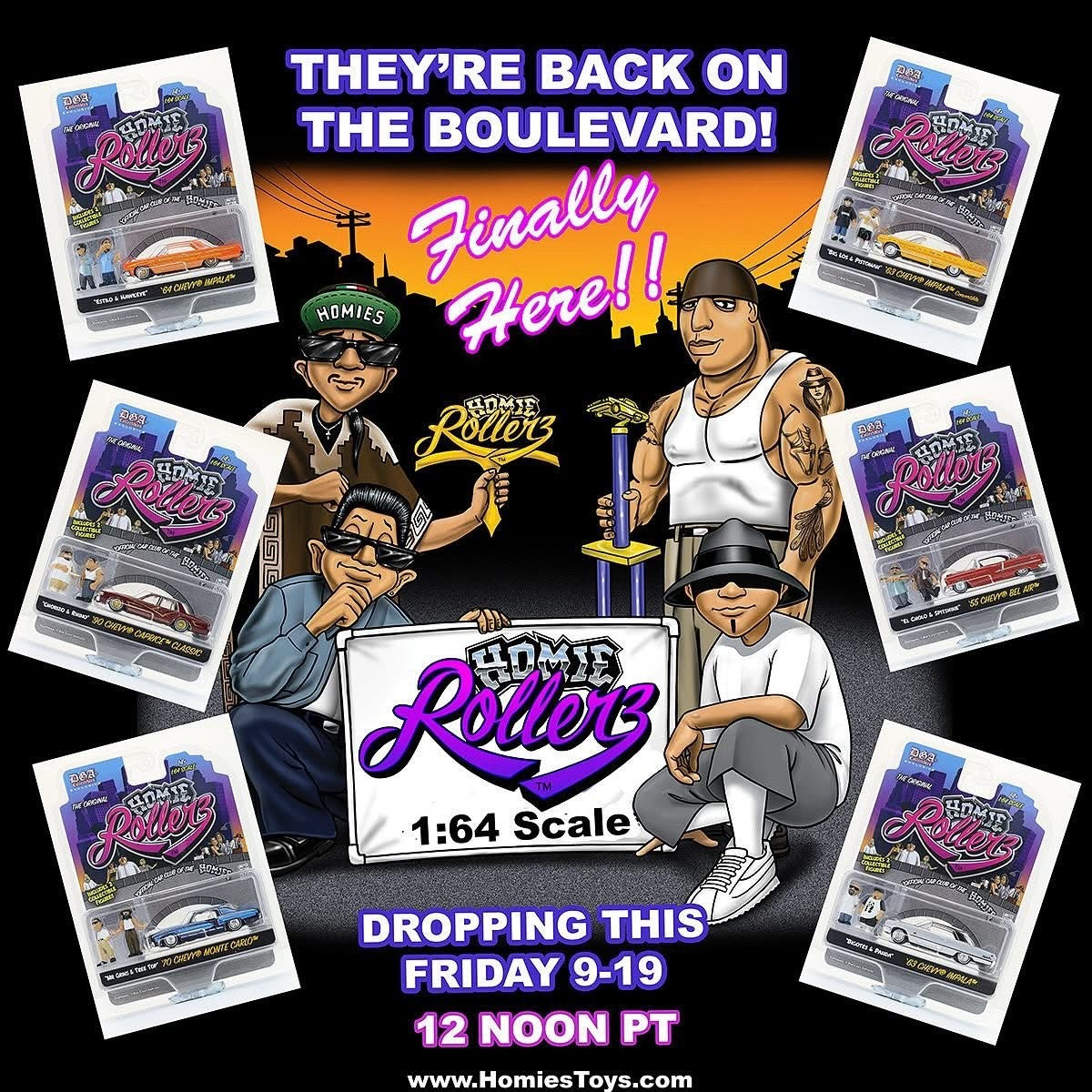 DGA Coll'ables: Homie Rollerz 1:64 Diecast Set – DGA Tees