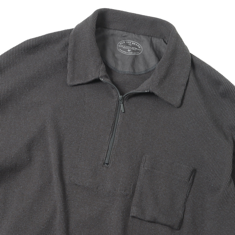 OLD JOE & CO. (オールドジョー) QUATER ZIP SILK NEP RIBED SHIRTS