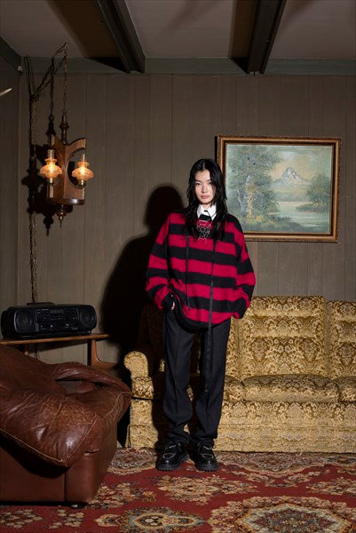 Fulling Damage Border Knit (22AW K-4) | DAIRIKU / トップス (MEN