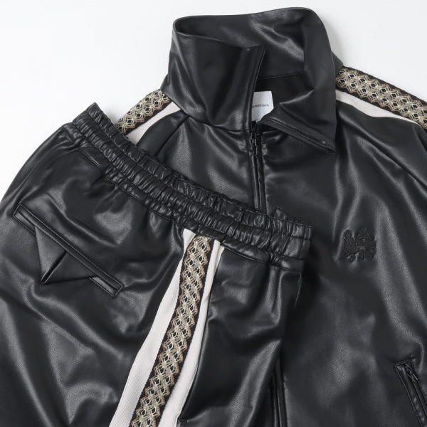 SYNTHETIC LEATHER TRACK JACKET (22AW-JKL-013) | Sasquatchfabrix
