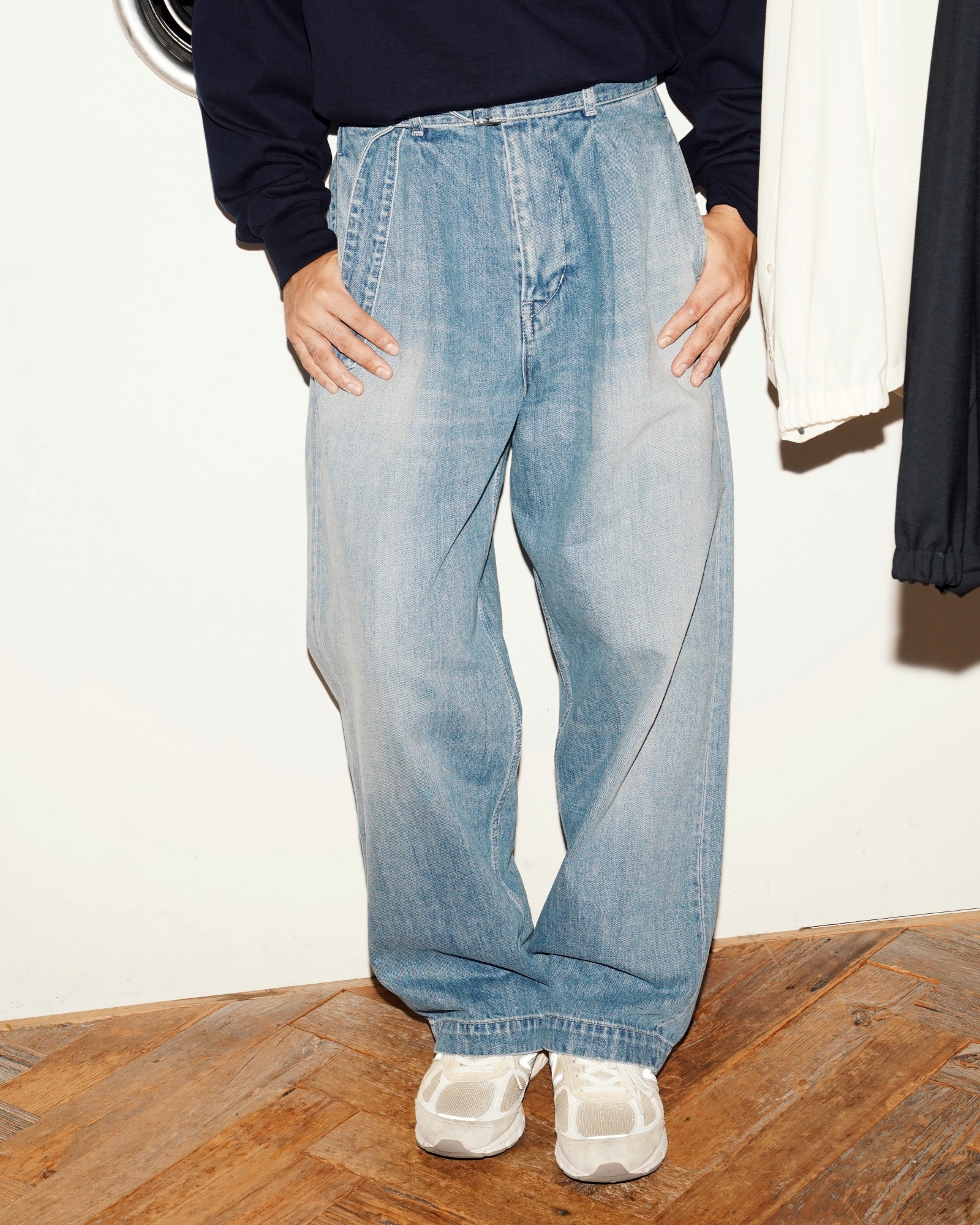 Selvage Denim Belted Pants / LIGHT FADE | My Graphpaper