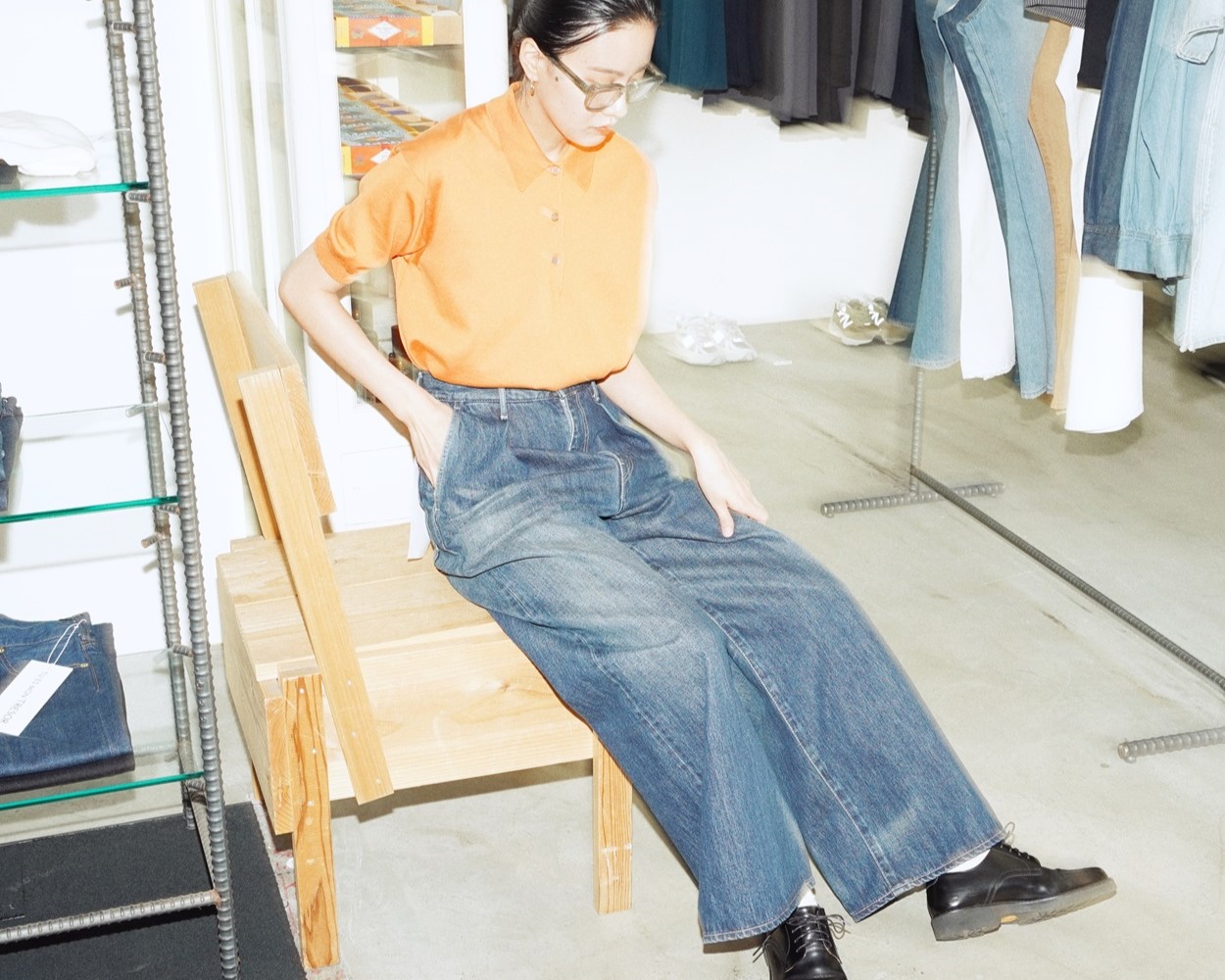 Selvage Denim Two Tuck Wide Pants | My Graphpaper | Graphpaper in