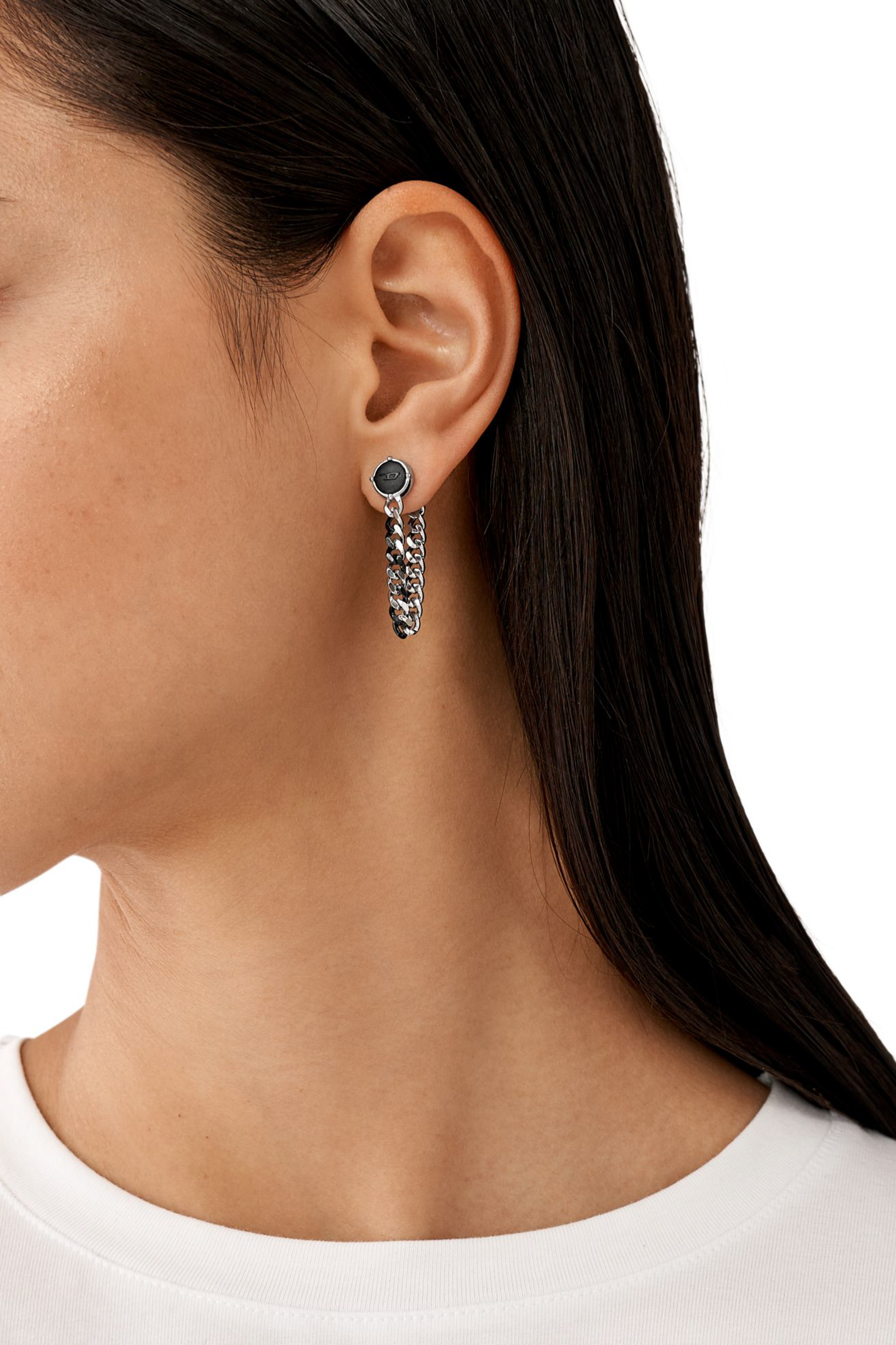 DX1500 ピアス（片耳用）｜シルバー｜ウィメンズ｜DIESEL