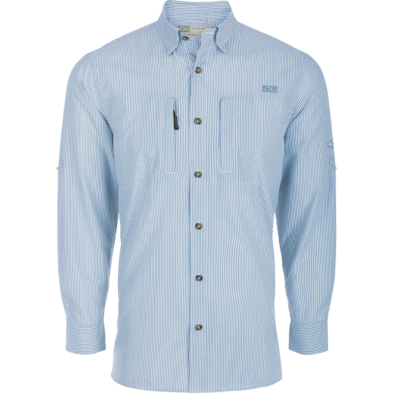 Drake Classic Seersucker Stripe Long Sleeve Shirt – Drake Waterfowl