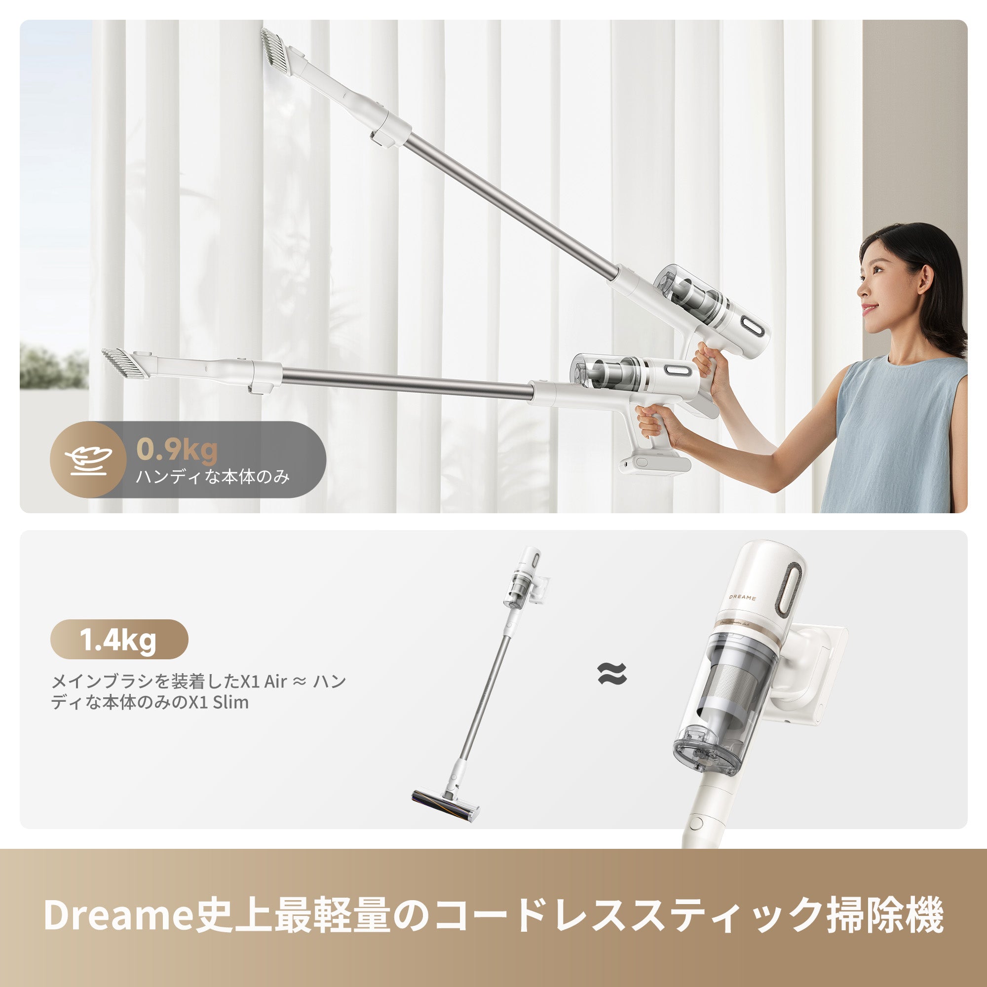 X1 Air コードレス 掃除機 ｜超軽量0.9kgボディ・CelesTectライトで16