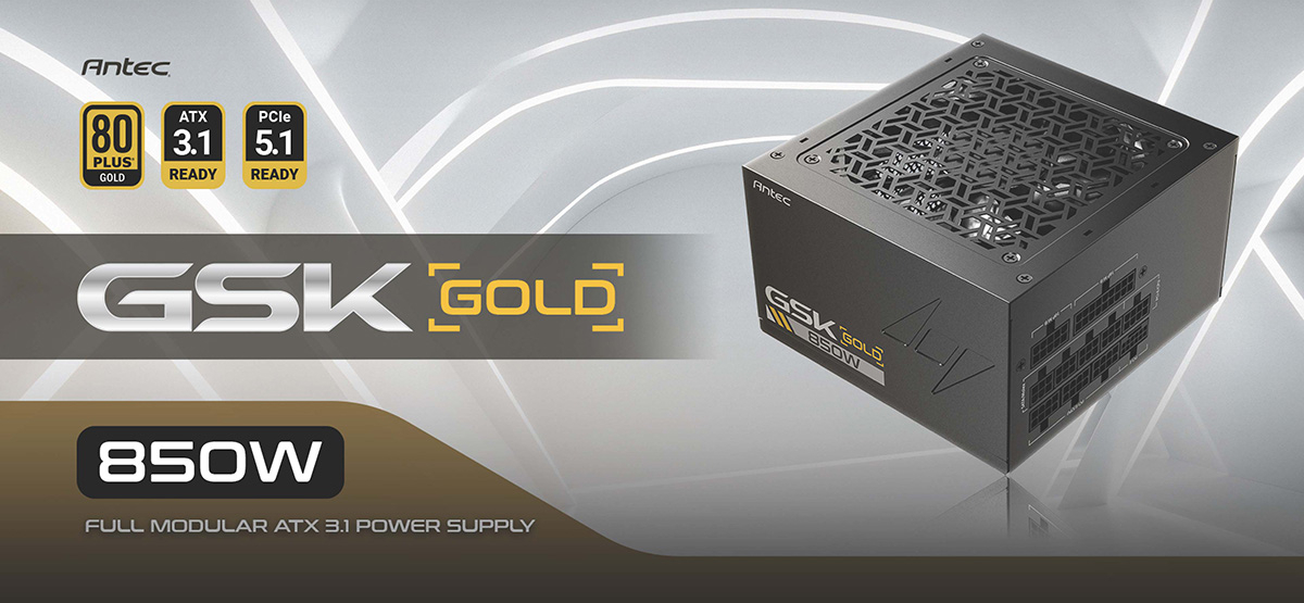 Antec、80＋GOLD認証フルモジュラーATX電源 「GSK V2 ATX3.1」シリーズ