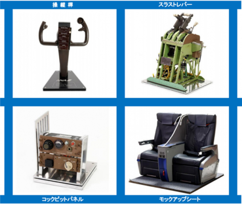 ANA公式ECサイトで「スラストレバー」「操縦桿」「コックピットパネル