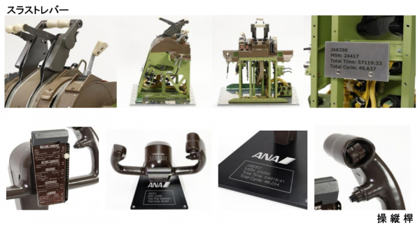 ANA公式ECサイトで「スラストレバー」「操縦桿」「コックピットパネル