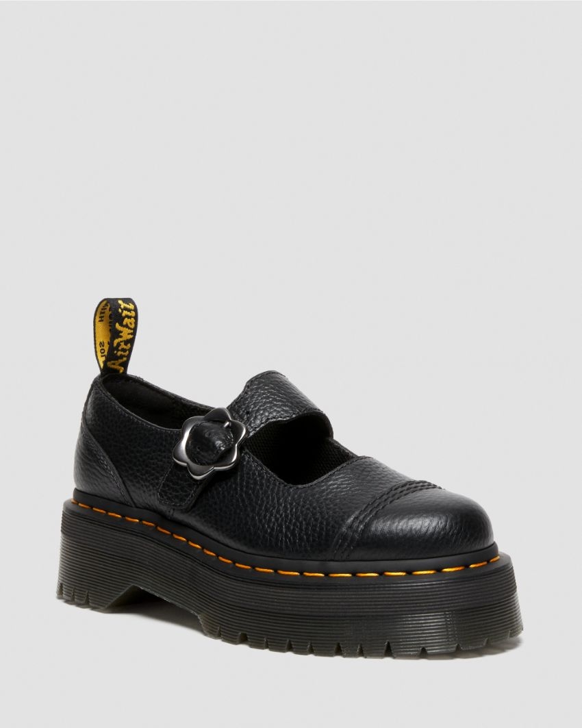 Shop Dr Martens Addina Quad Flower in Black.